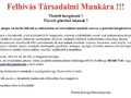 Felhívás Társadalmi Munkára !!!