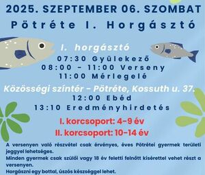 Gyermek horgászverseny Pötréte 2025.09.06.